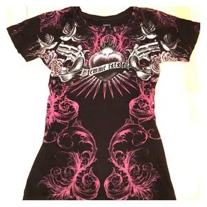 Sinful Buckle Tee - Medium